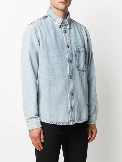 Shop Off-white Arrows-motif Denim Shirt In Blue