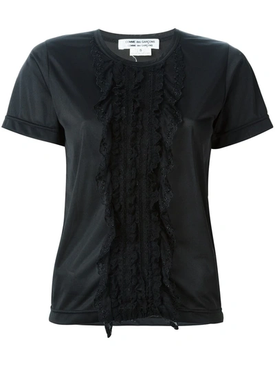 Pre-owned Comme Des Garçons Lace Detail T-shirt In Black