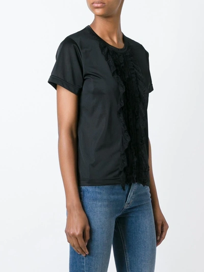 Pre-owned Comme Des Garçons Lace Detail T-shirt In Black
