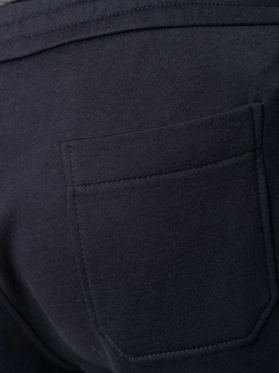 Shop Giorgio Armani Regular Tapered Trousers In Blue