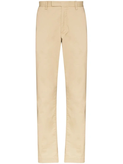 Shop Polo Ralph Lauren Straight-leg Tailored Trousers In Neutrals