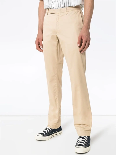 Shop Polo Ralph Lauren Straight-leg Tailored Trousers In Neutrals