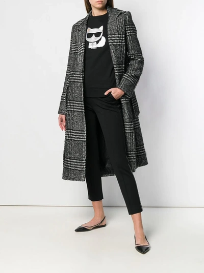 Shop Karl Lagerfeld Ikonik Choupette Sweater In Black