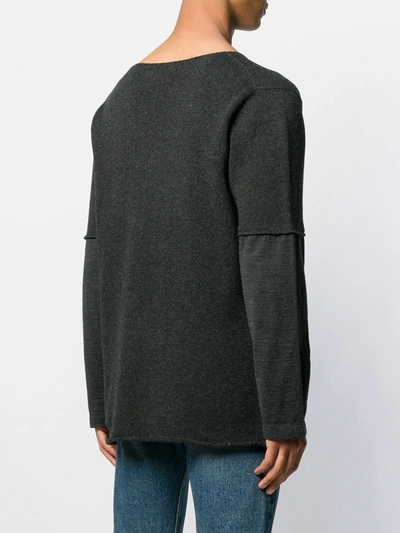 Pre-owned Comme Des Garçons 1990's Knitted Sweater In Grey