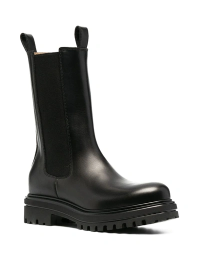 Shop Scarosso Chunky Rubber-sole Boots In Black