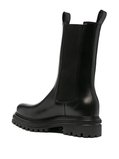 Scarosso Chunky Rubber-sole Boots In Black