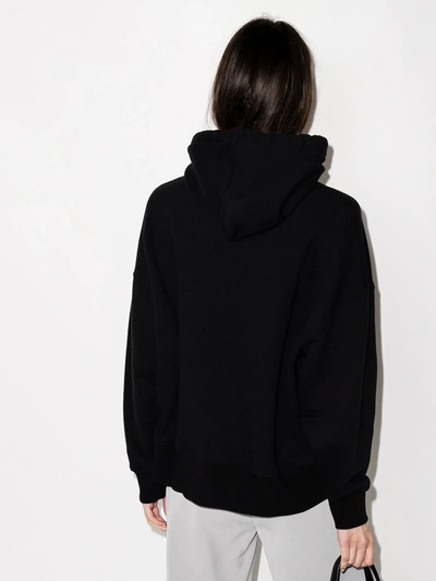 Shop Palm Angels Bear Print Hoodie In Black