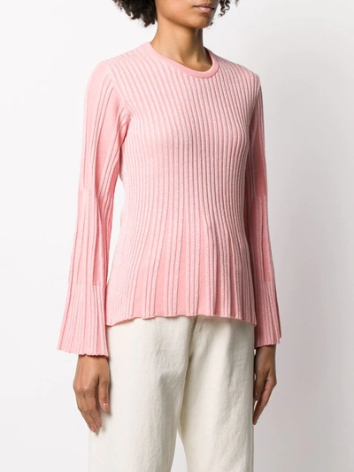 Shop Kenzo Metallic Ribbed-knit Jumper In Pink