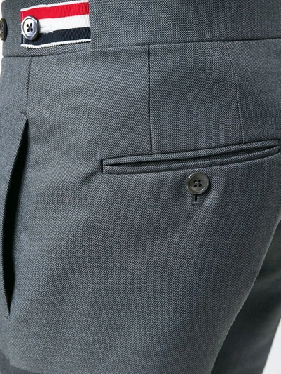 Shop Thom Browne 4-bar Wool-blend Shorts In Grey