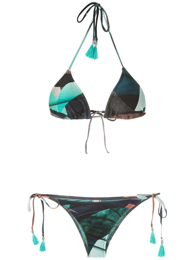 Lygia & Nanny Maya Printed Bikini Set In Blue