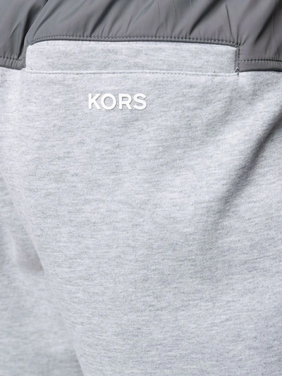 Shop Michael Kors Drawstring Waist Track Pants In Grey
