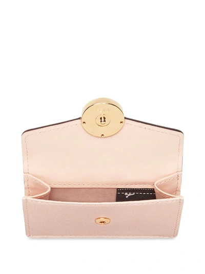 Shop Fendi Micro Tri-fold Wallet In Pink