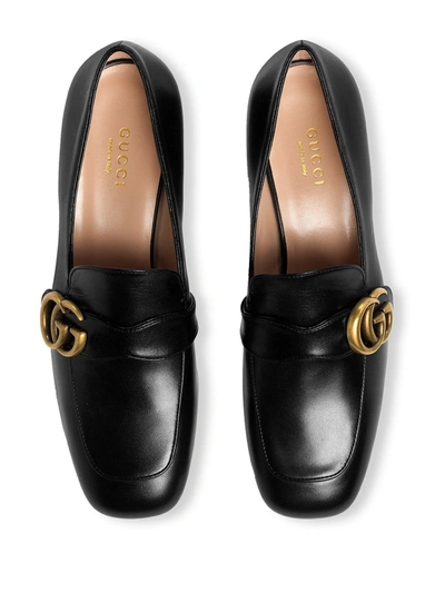 Shop Gucci Double G Loafers In Black