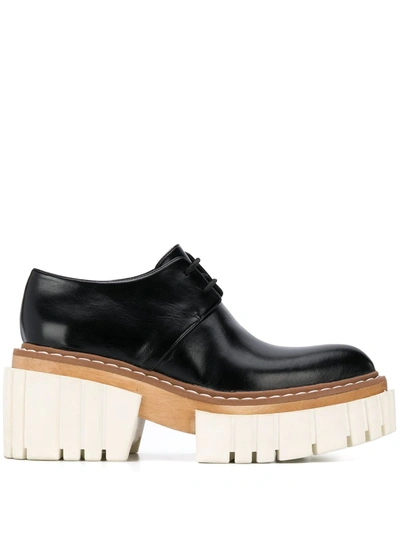 Stella Mccartney Emilie Vegetarian Leather Platform Brogues In Black