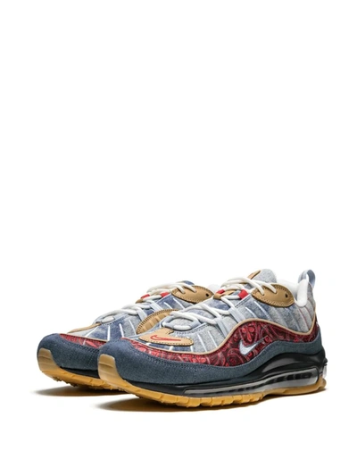 Shop Nike Air Max 98 "wild West" Sneakers In Blue