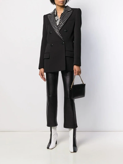 Shop Givenchy Crystal Embellished Double-breasted Blazer In Black