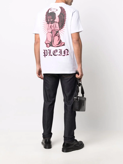 Philipp Plein Round-neck Angel T-shirt In Weiss