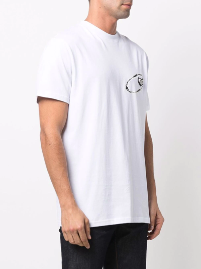 Philipp Plein Round-neck Angel T-shirt In Weiss