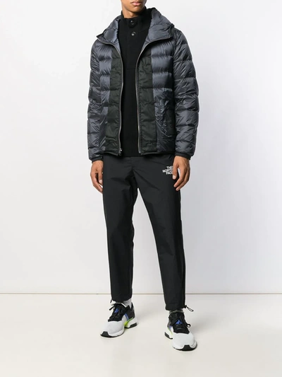 Ten C Hooded Down Jacket In Blue