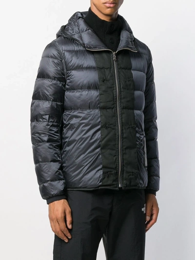 Ten C Hooded Down Jacket In Blue