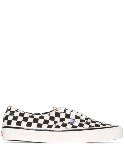 Vans Black And White Ua Classic Lace-up Dx Check Cotton Sneakers | ModeSens