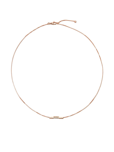 Shop Gucci 18kt Rose Gold Link To Love Necklace In Rosa