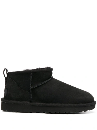 Shop Ugg Classic Ultra Mini Ankle Boots In Black
