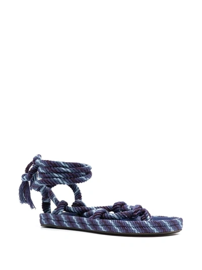 Shop Isabel Marant Rope Strap Sandals In Blue