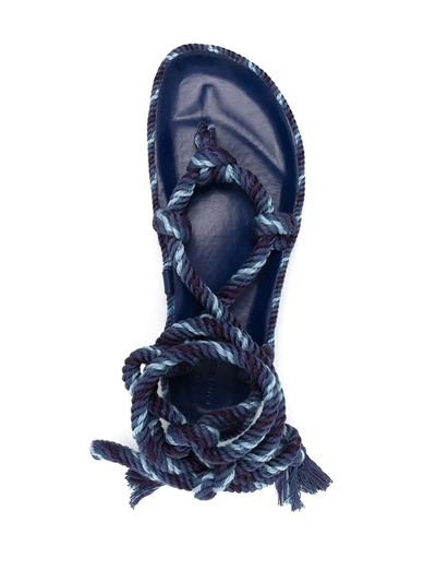 Shop Isabel Marant Rope Strap Sandals In Blue