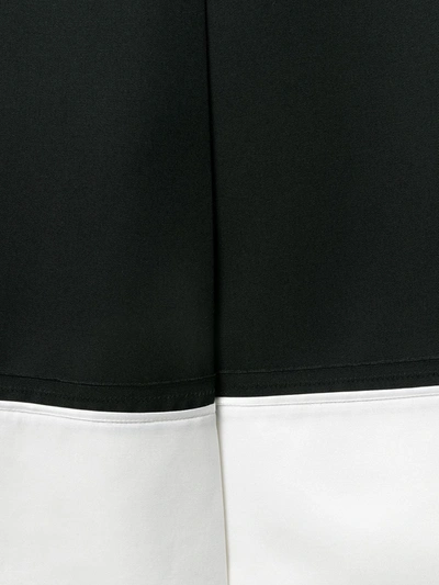 Shop Rochas Two Tone Pleated Skirt In Black