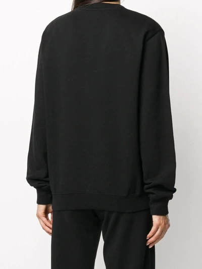 Off-white Felpa Girocollo Script 21 Regular In Black