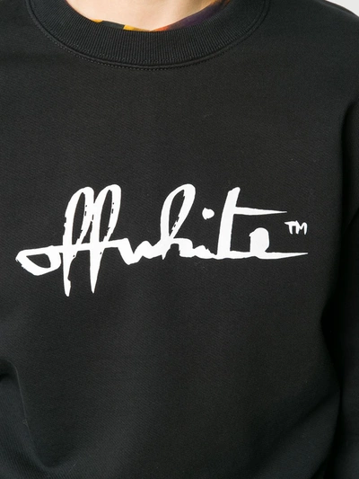 Shop Off-white Script Logo Sweatshirt In Black
