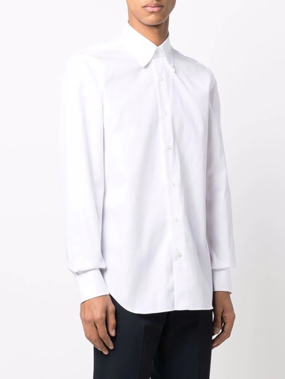 Shop Barba Slim-cut Shirt In Weiss
