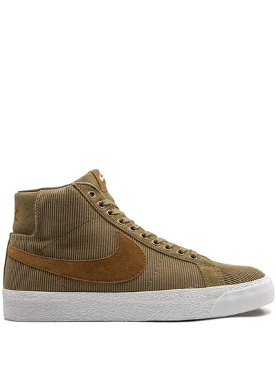 Shop Nike X Oski Sb Zoom Blazer Mid Iso "corduroy" Sneakers In Brown