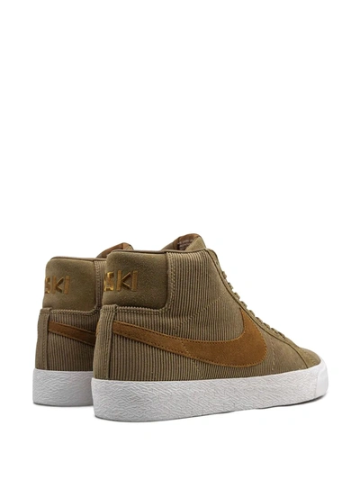 Shop Nike X Oski Sb Zoom Blazer Mid Iso "corduroy" Sneakers In Brown