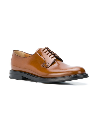Church's Brown Shannon Leather Derby Shoes In Brown