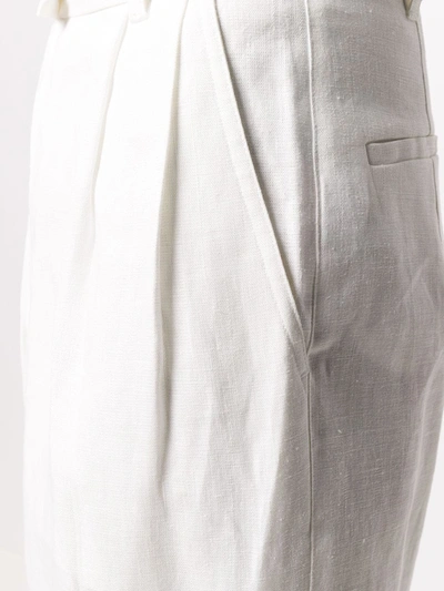 Shop Mara Hoffman High Waisted Trousers In White