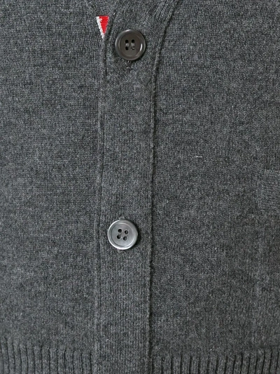 Thom Browne Sleeveless Buttoned Cardigan In Grey