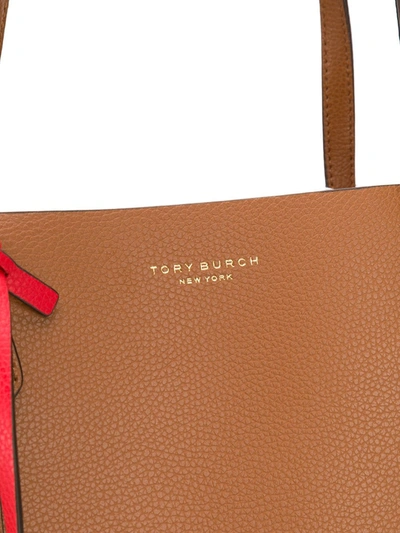 Shop Tory Burch Classic Shopper Bag In Brown