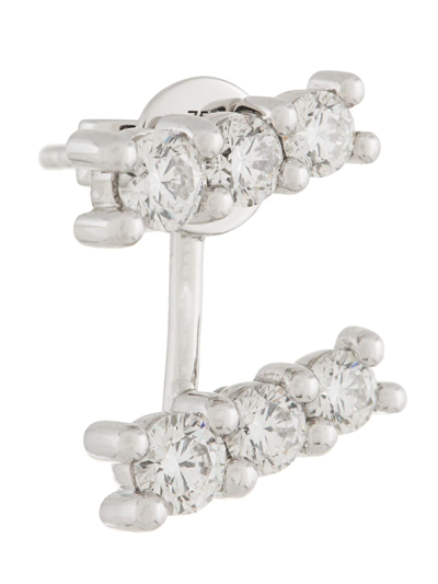 Shop Alinka 18kt White Gold Lara Diamond Earring In Silver