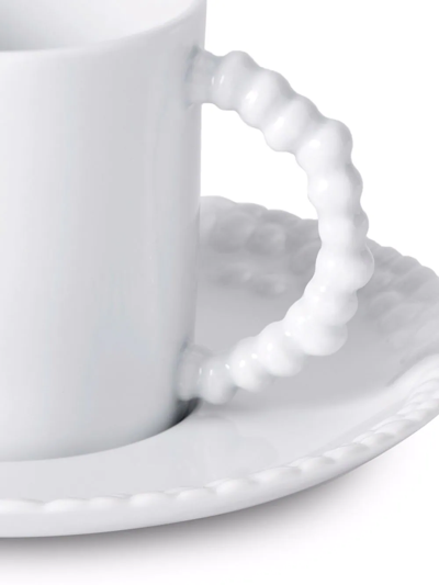 Shop L'objet Haas Mojave Espresso Cup And Saucer In 白色