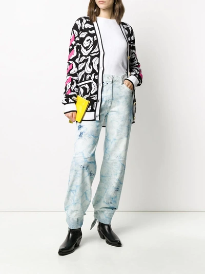 Off-white Bleached Tapered Jeans In Blue