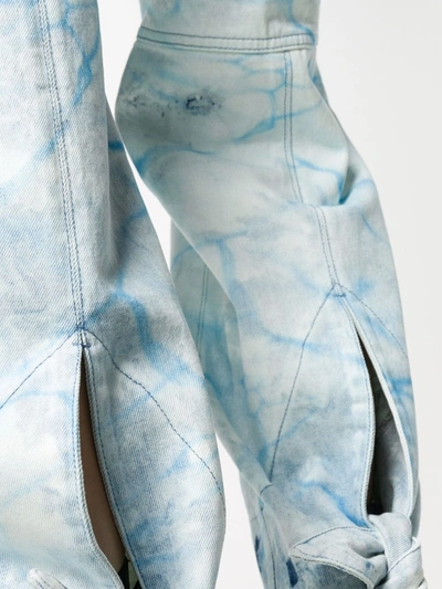 Off-white Bleached Tapered Jeans In Blue