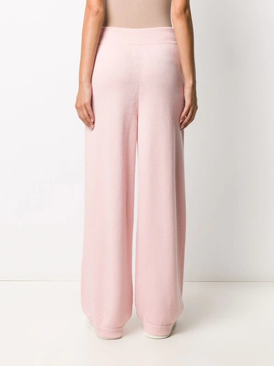 Shop Barrie Wide-leg Cashmere Trousers In Pink