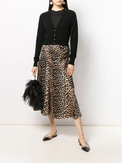 Dolce & Gabbana Cropped V Neck Cashmere Knit Cardigan In Black