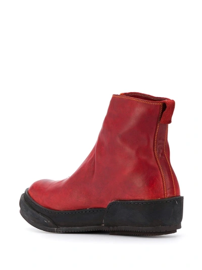 Shop Guidi Front Zip Boots In Red