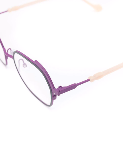 Shop Face À Face Layered-frame Glasses In Violett