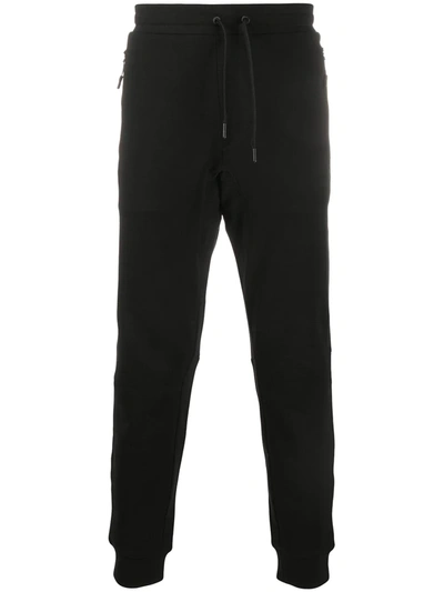 Shop Armani Exchange Tapered Track Pants In Black