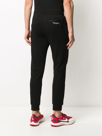 Armani Exchange Tapered Track Pants In Black
