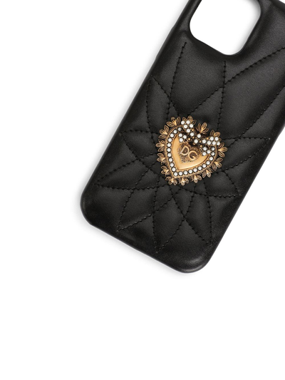 Shop Dolce & Gabbana Quilted Iphone 12/12 Pro Case In Black